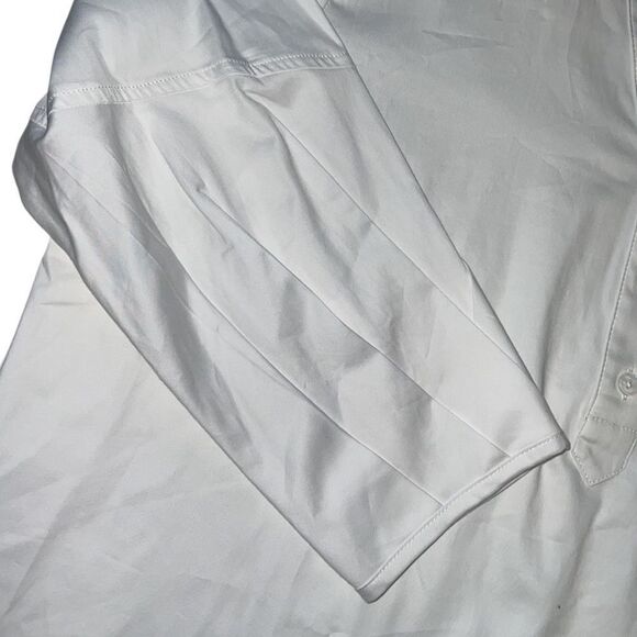 Soft Surroundings White Pleated V Neck Pullover Tunic Top Size Large - Picture 10 of 12